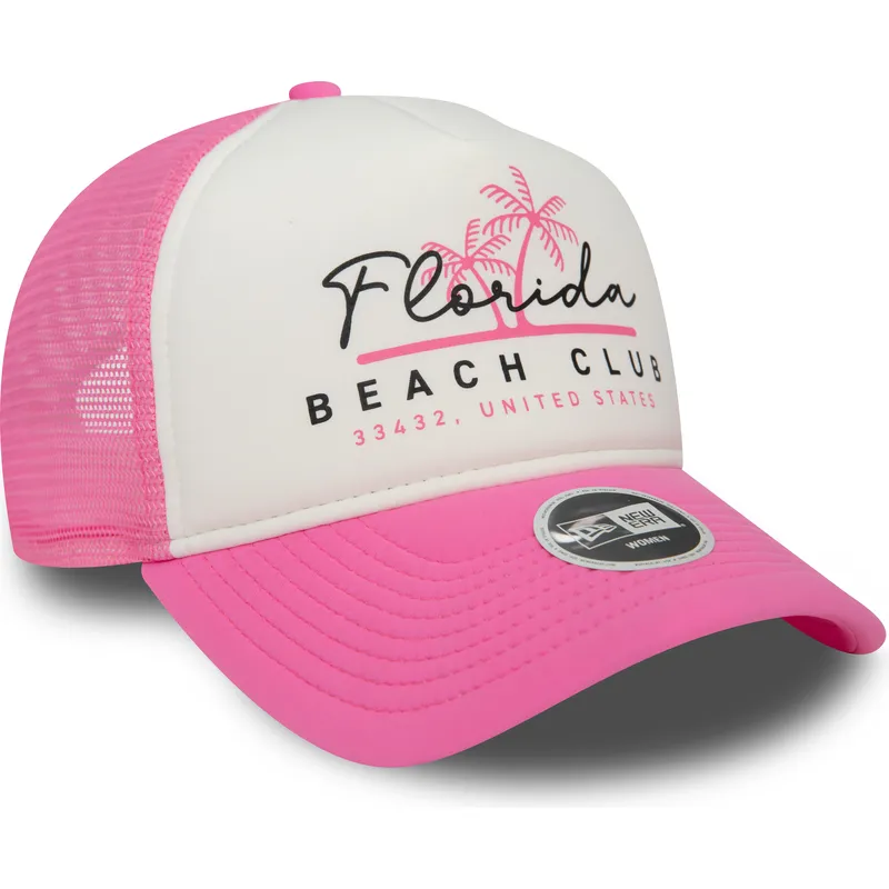 mutzen-gebogen-rosa-snapback-a-frame-foam-front-der-florida-beach-club-von-new-era