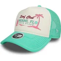 cappellino-trucker-bianco-e-verde-da-donna-a-frame-foam-front-di-miami-surf-club-florida-di-new-era