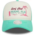 cappelli-curva-verde-snapback-a-frame-foam-front-dei-miami-surf-club-florida-di-new-era