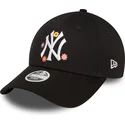 cappelli-curva-nero-cinghia-regolabile-9forty-flower-dei-new-york-yankees-mlb-di-new-era