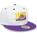 cappello-piatto-bianco-e-viola-snapback-9fifty-white-crown-dei-los-angeles-lakers-nba-di-new-era