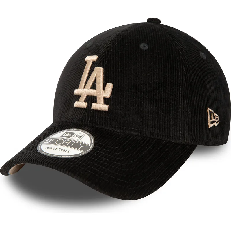 cappelli-curva-nero-cinghia-regolabile-9forty-cord-dei-los-angeles-dodgers-mlb-di-new-era