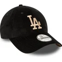 mutzen-gebogen-schwarz-verstellbares-band-9forty-cord-der-los-angeles-dodgers-mlb-von-new-era