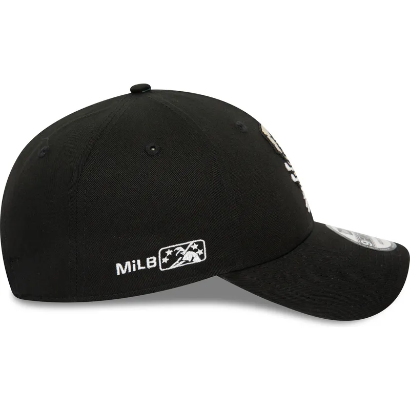 cappellino-nero-curvo-regolabile-9forty-minor-league-dei-lansing-lugnuts-milb-di-new-era