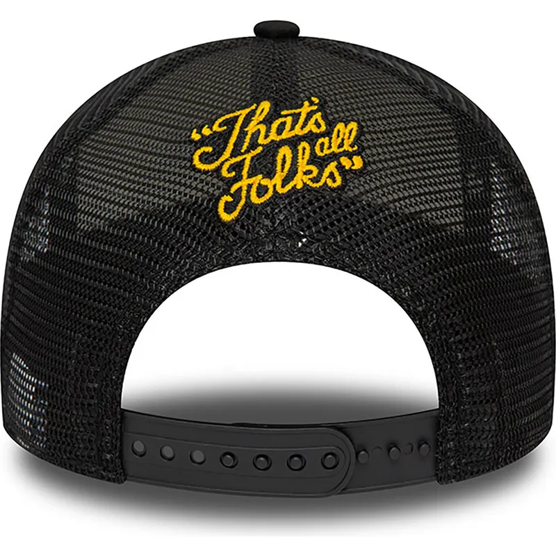 cappelli-curva-nero-snapback-a-frame-character-dei-bugs-bunny-y-pato-lucas-looney-tunes-di-new-era