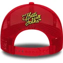 cappellino-trucker-bianco-e-rosso-a-frame-character-di-daffy-duck-e-porky-pig-looney-tunes-di-new-era