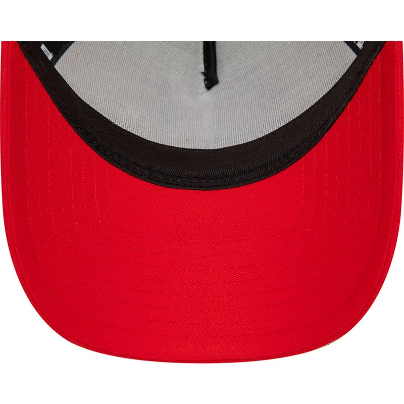 cappelli-curva-rosso-snapback-a-frame-character-dei-pato-lucas-y-porky-pig-looney-tunes-di-new-era