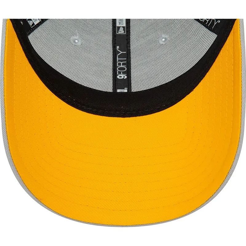 9forty-verstellbare-graue-curved-cap-mit-charakter-von-daffy-duck-looney-tunes-von-new-era