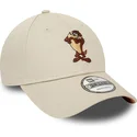 cappellino-curvo-beige-regolabile-9forty-con-taz-di-looney-tunes-di-new-era