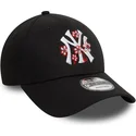 cappellino-curvo-nero-regolabile-9forty-flower-icon-dei-new-york-yankees-mlb-di-new-era