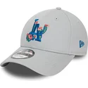 cappelli-curva-grigio-cinghia-regolabile-9forty-flower-icon-dei-los-angeles-dodgers-mlb-di-new-era