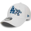 new-era-curved-brim-9forty-food-character-los-angeles-dodgers-mlb-white-adjustable-cap
