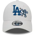 mutzen-gebogen-weiss-verstellbares-band-9forty-food-character-der-los-angeles-dodgers-mlb-von-new-era
