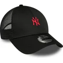cappellino-curvo-nero-regolabile-con-logo-rosso-9forty-home-field-dei-new-york-yankees-mlb-di-new-era