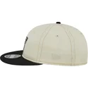 cappello-piatto-beige-e-nero-regolabile-9fifty-retro-crown-denim-di-oakland-raiders-nfl-di-new-era