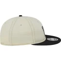 cappello-piatto-beige-e-nero-regolabile-9fifty-retro-crown-denim-di-oakland-raiders-nfl-di-new-era