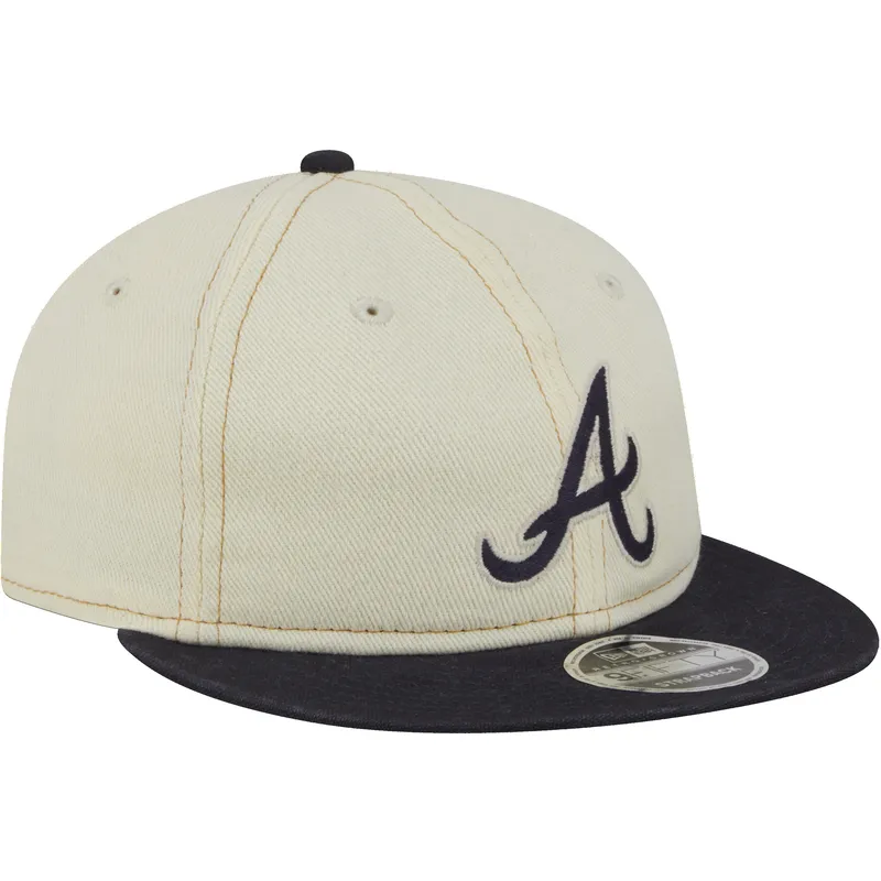 atlanta-braves-mlb-new-era-9fifty-retro-crown-denim-beige-och-marinbla-platt-keps