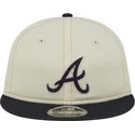 cappello-piatto-beige-e-blu-marino-9fifty-retro-crown-denim-di-atlanta-braves-mlb-di-new-era