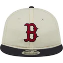 cappello-piatto-beige-e-blu-marino-9fifty-retro-crown-denim-di-boston-red-sox-mlb-di-new-era