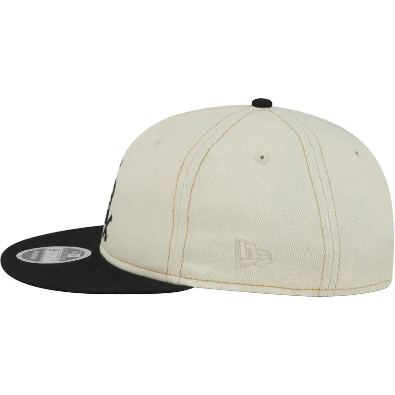 bezowo-czarna-czapka-z-daszkiem-9fifty-retro-crown-denim-chicago-white-sox-mlb-od-new-era