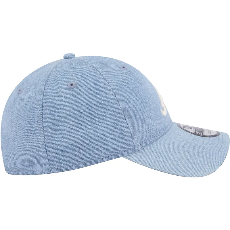 mutzen-gebogen-blau-verstellbares-band-9twenty-washed-denim-der-atlanta-braves-mlb-von-new-era