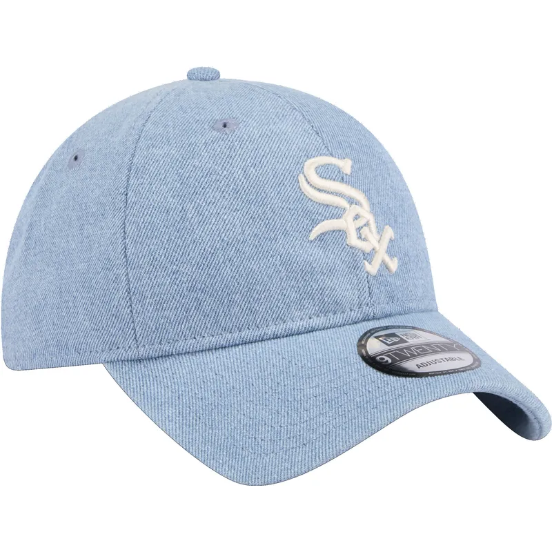 cappellino-curvo-blu-regolabile-9twenty-washed-denim-di-chicago-white-sox-mlb-di-new-era