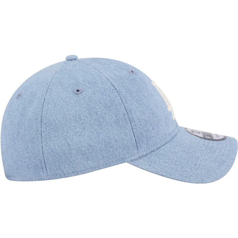 cappelli-curva-blu-cinghia-regolabile-9twenty-washed-denim-dei-los-angeles-dodgers-mlb-di-new-era