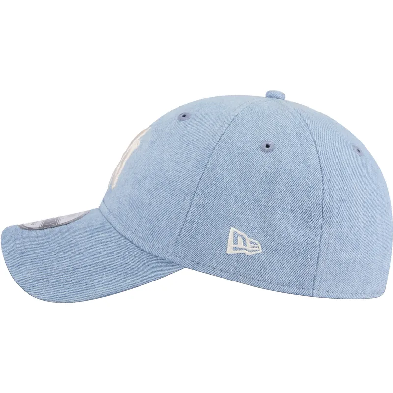 cappelli-curva-blu-cinghia-regolabile-9twenty-washed-denim-dei-new-york-yankees-mlb-di-new-era