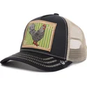goorin-bros-ye-olde-cock-the-farm-retro-classic-trucker-cap-in-schwarz-und-beige-mit-hahn-motiv