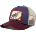 cappellino-trucker-blu-navy-beige-e-rosso-uccello-ye-olde-birdie-the-farm-retro-classic-di-goorin-bros