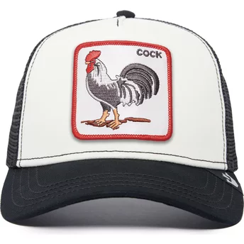 Casquette trucker blanche et noire coq The Cock The Farm Goorin Bros.