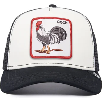 Gorra trucker blanca y negra gallo The Cock The Farm de Goorin Bros.