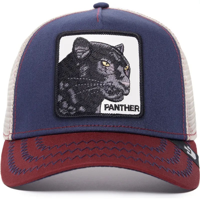 gorra-trucker-azul-marino-beige-y-roja-pantera-the-panther-the-farm-de-goorin-bros