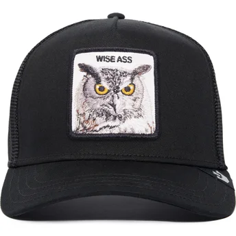 cappellino-trucker-nero-gufo-wise-ass-owl-the-farm-premium-di-goorin-bros