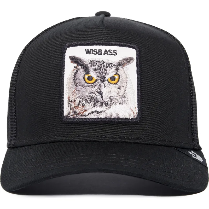cappellino-trucker-nero-gufo-wise-ass-owl-the-farm-premium-di-goorin-bros