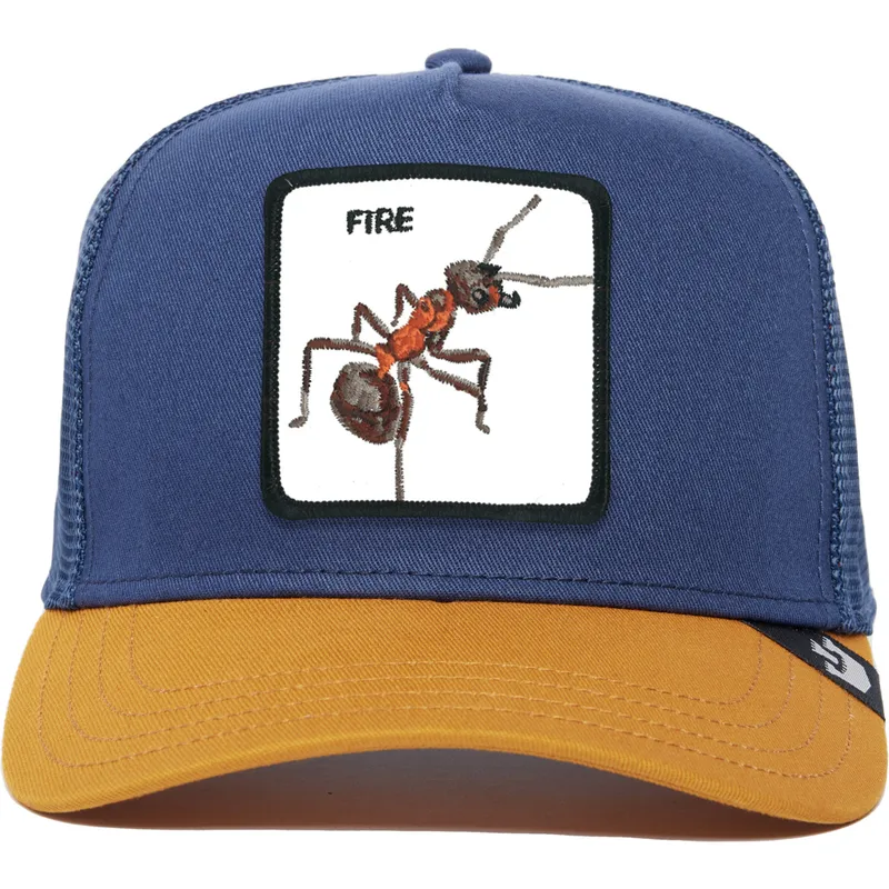 gorra-trucker-blu-e-marrone-formica-fire-the-farm-premium-di-goorin-bros