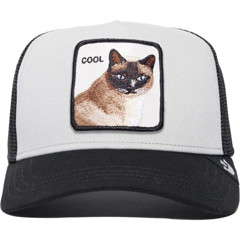 cappellino-trucker-bianco-e-nero-gatto-cool-cat-the-farm-premium-di-goorin-bros