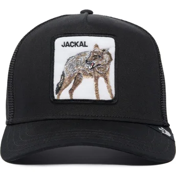 Goorin Bros. Jackal The Farm Premium svart truckerkeps med schakalmotiv.