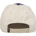 cappello-snapback-con-visiera-curva-blu-navy-beige-e-rossa-gallo-cock-all-american-rooster-100-the-farm-all-over-canvas-di-goori
