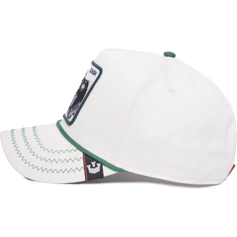 cappellino-visiera-curva-bianco-snapback-mucca-cash-cow-100-the-farm-all-over-canvas-di-goorin-bros