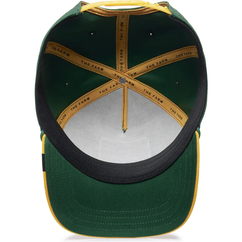 cappellino-visiera-curva-verde-e-giallo-snapback-elefante-extra-large-100-the-farm-all-over-canvas-di-goorin-bros