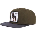 gron-og-bla-flat-cap-snapback-rottweiler-hund-bad-boy-top-dog-the-farm-flats-fra-goorin-bros