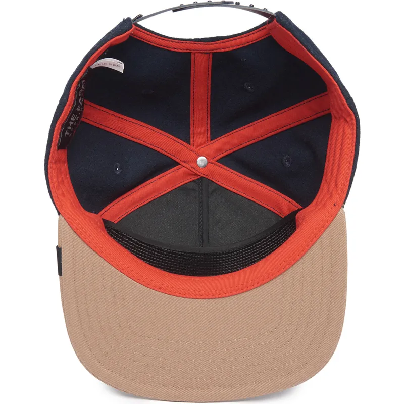 goorin-bros-lone-wolf-one-pack-the-farm-flats-marinebla-og-brun-snapback-flad-kasket