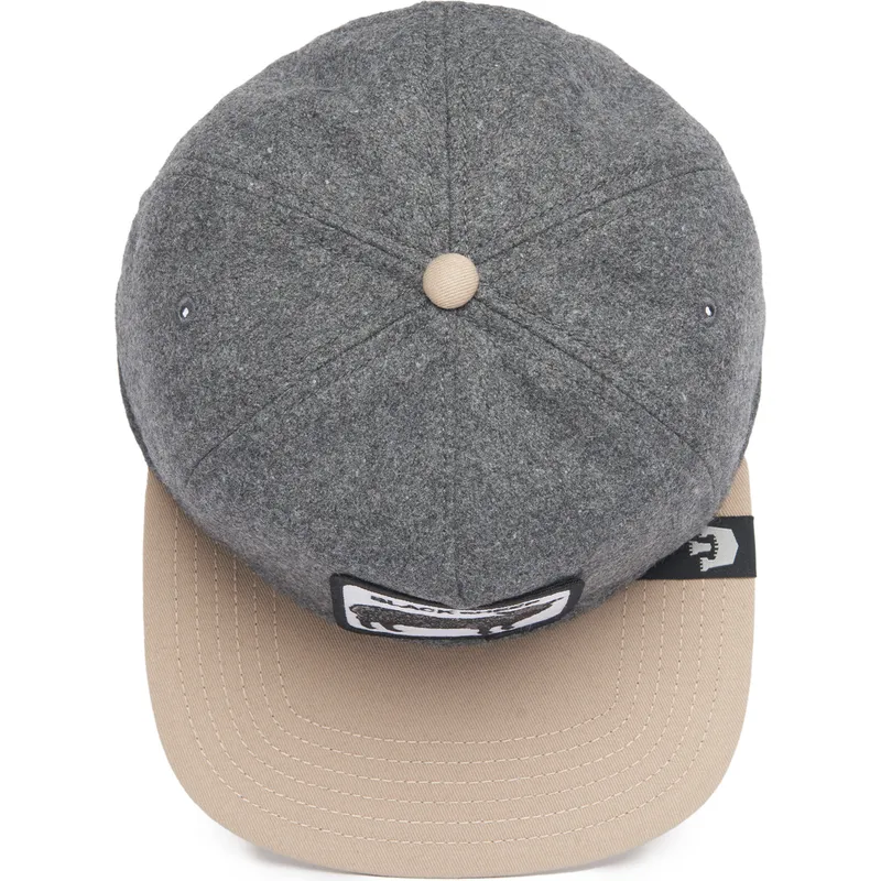 gorra-z-plaskim-daszkiem-szara-i-brazowa-snapback-owcza-black-sheep-flock-mountain-the-farm-flats-od-goorin-bros
