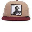 brun-och-rod-platt-snapback-keps-hast-stallion-free-rider-the-farm-flats-fran-goorin-bros