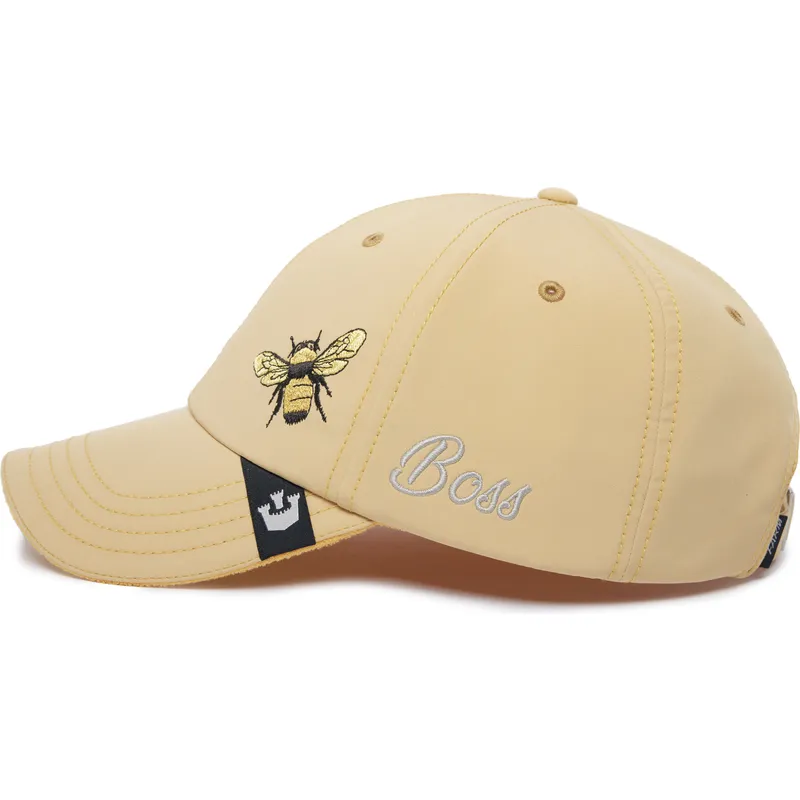 czapka-z-wygietym-daszkiem-zolta-regulowana-pszczola-boss-honey-love-the-farm-lady-balls-od-goorin-bros