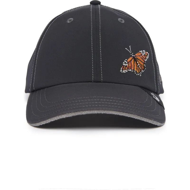 cappellino-curvo-nero-regolabile-farfalla-long-live-the-queen-the-farm-lady-balls-di-goorin-bros