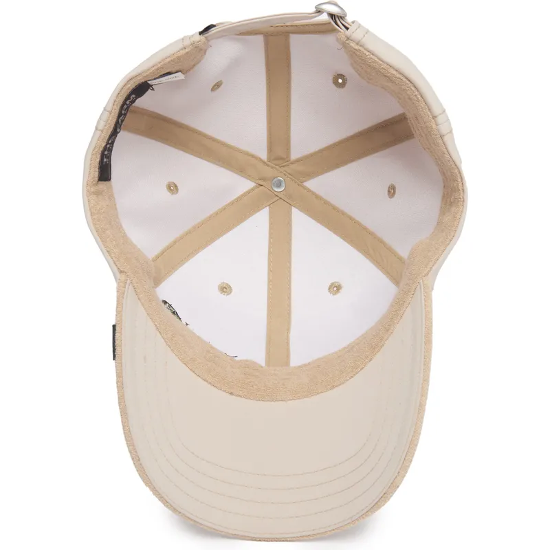 beige-justerbar-kurvkeps-fjaril-forever-fresh-the-farm-lady-balls-fran-goorin-bros