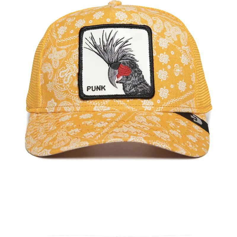 czapka-trucker-zolta-ptak-punk-spray-paint-arch-the-farm-paisley-od-goorin-bros