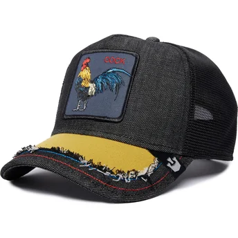 Gorra trucker negra gallo Silky Cock The Farm Silky Roots de Goorin Bros.